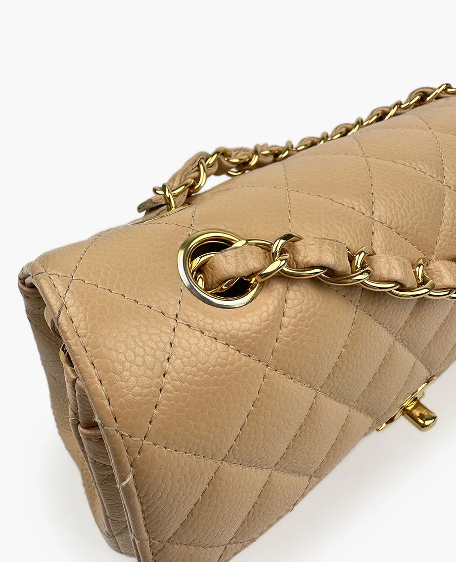 Chanel Timeless Small Beige Caviar GHW