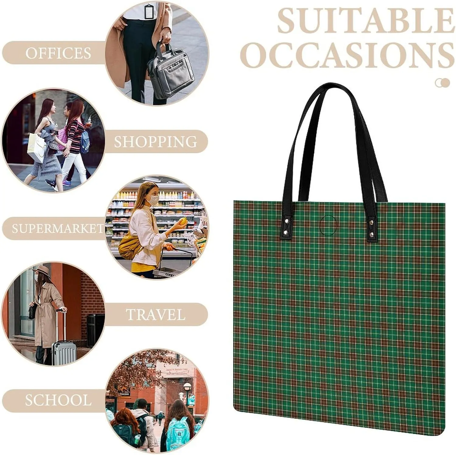 Checkered Black And White Fashionable All Printed Leather Handbag Unisex