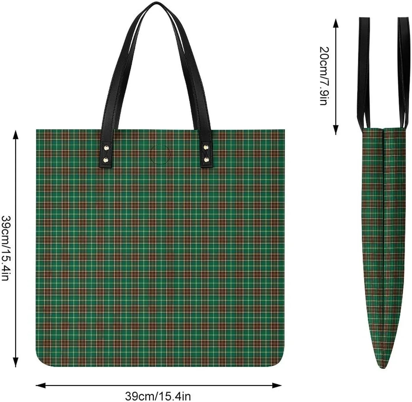 Checkered Black And White Fashionable All Printed Leather Handbag Unisex