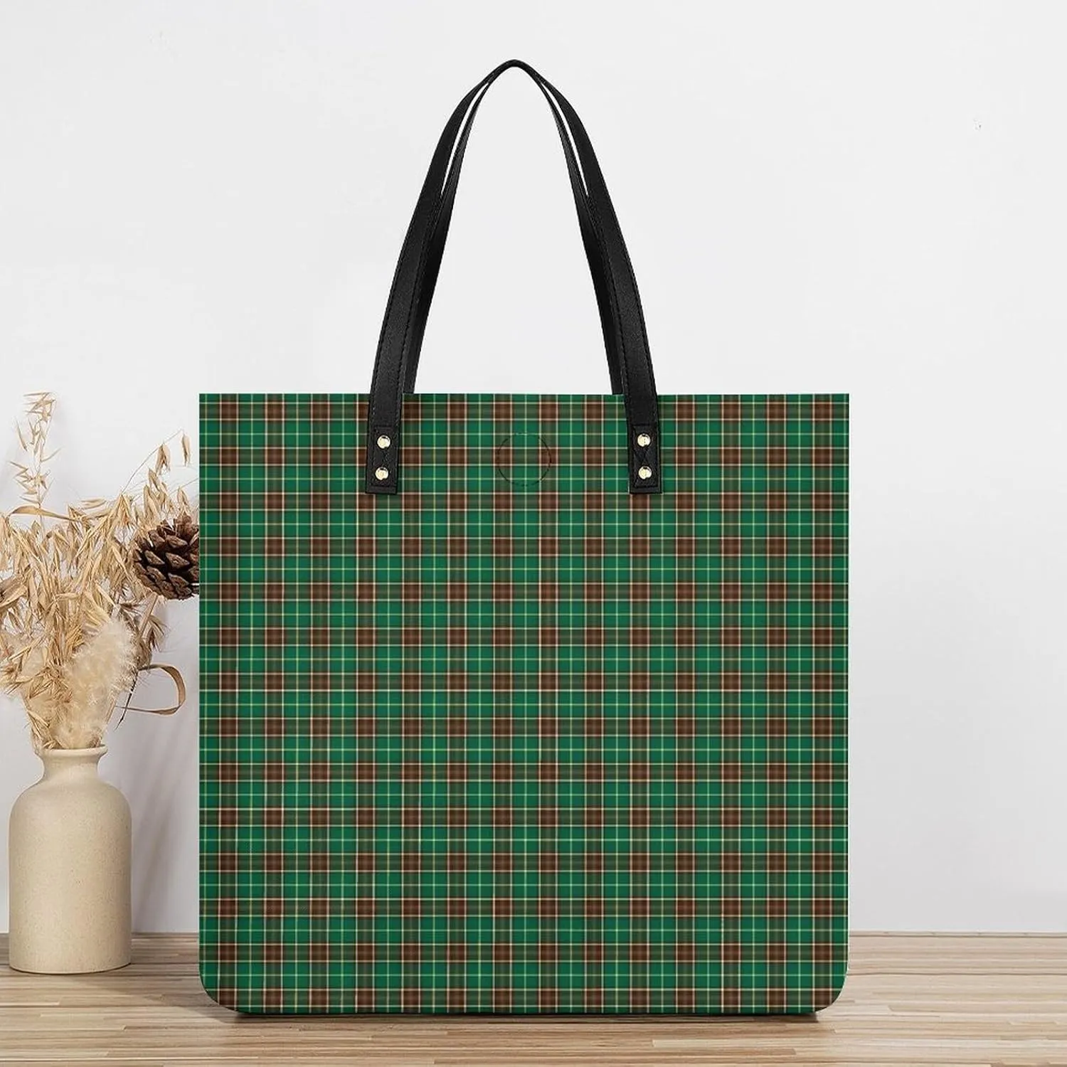 Checkered Black And White Fashionable All Printed Leather Handbag Unisex