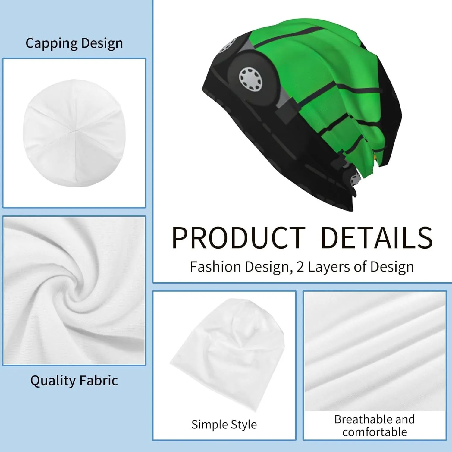 Christmas Holiday Stylish Adult Knit Hat-Elastic No-Brim Hat,Casual Beanie for Men's Running Apparel