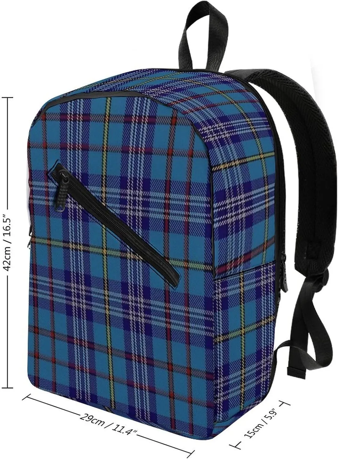 Citadel Military Academy Tartan Large Capacity High-end Fashionable Three-layer Half Full Print Backpack Unisex
