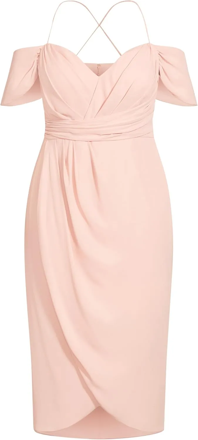 City Chic Women's Plus Size Maxi Dress - Entwine Tulip Drape