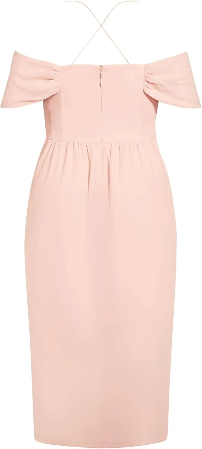 City Chic Women's Plus Size Maxi Dress - Entwine Tulip Drape