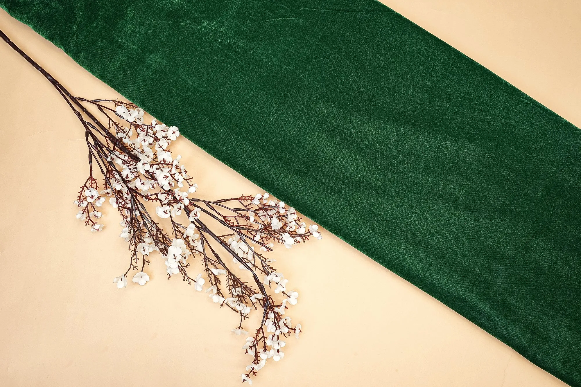 Classic Green Velvet Elegance in Solid Finish for Luxurious Designs