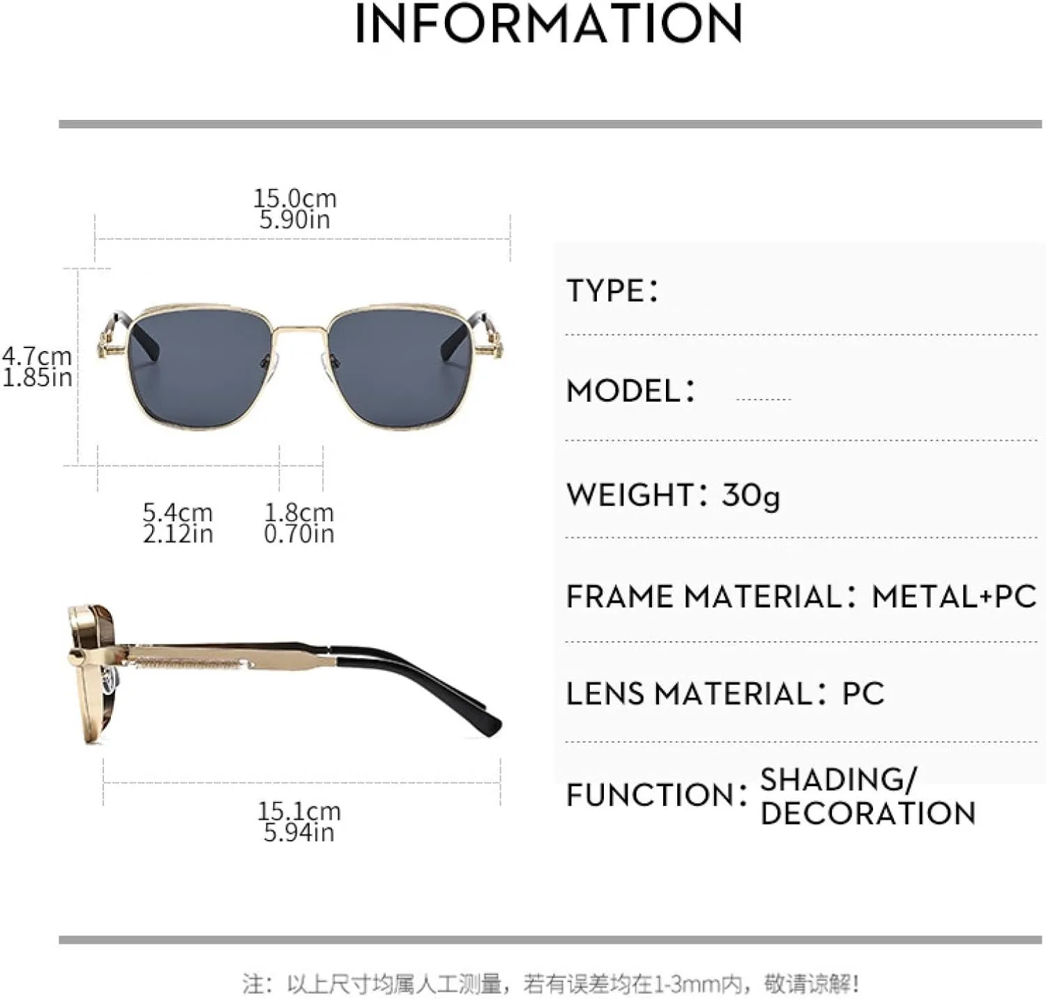 Classic Retro Metal Frame Punk Sunglasses Men Fashion Trend with Be All Match Sunglasses Uv400