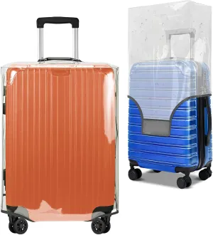 Clear Luggage Cover for 30 inch Suitcase Tsa Approved Thicken PVC Plastic Suitcase Protector Cover for Baggage Travel Waterproof.