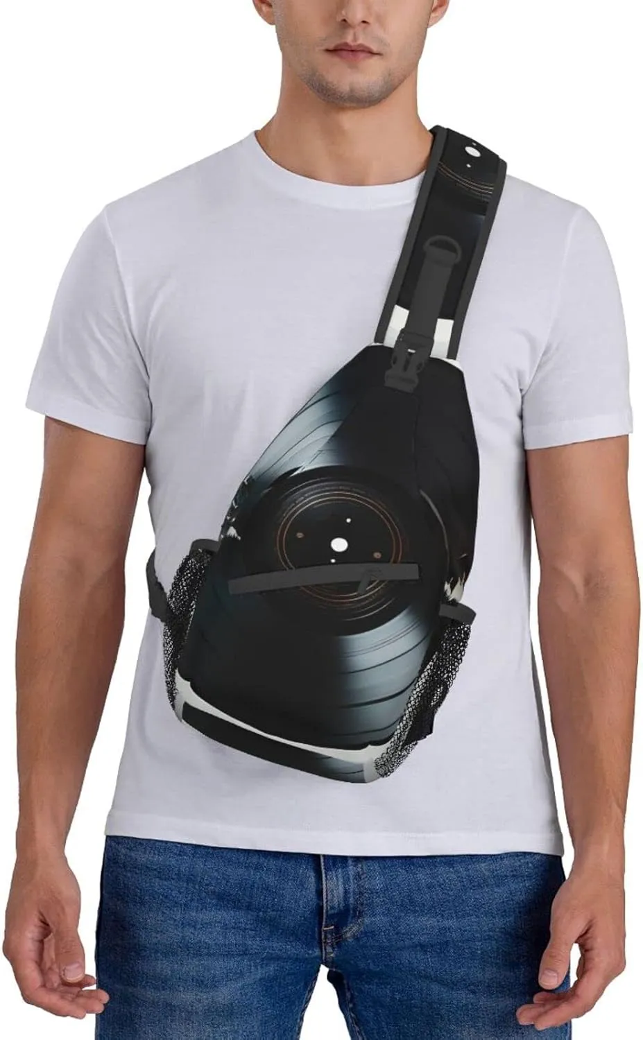 Compact Disc Outdoor Cross-body Shoulder Bag, Unisex Backpack For Women Men Young Hiking Travel