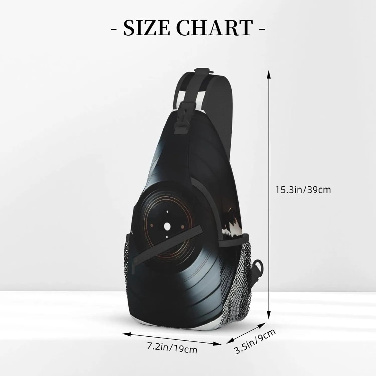Compact Disc Outdoor Cross-body Shoulder Bag, Unisex Backpack For Women Men Young Hiking Travel