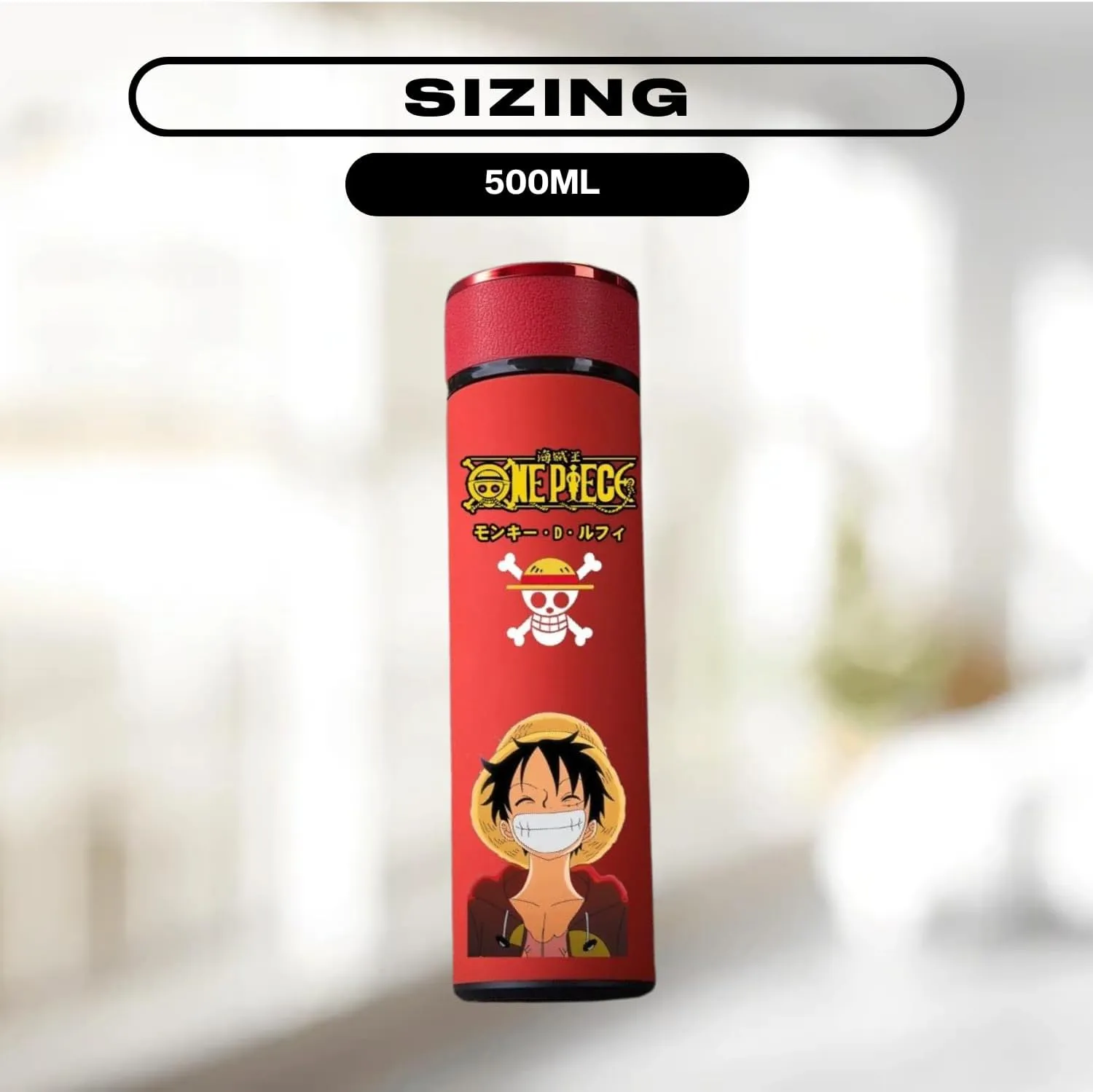 CROWN Anime Water Bottle - Stylish Gallon Water Bottle Leak Proof Water Bottles Gym Sports Travel Running Water Jug Holder (1B)