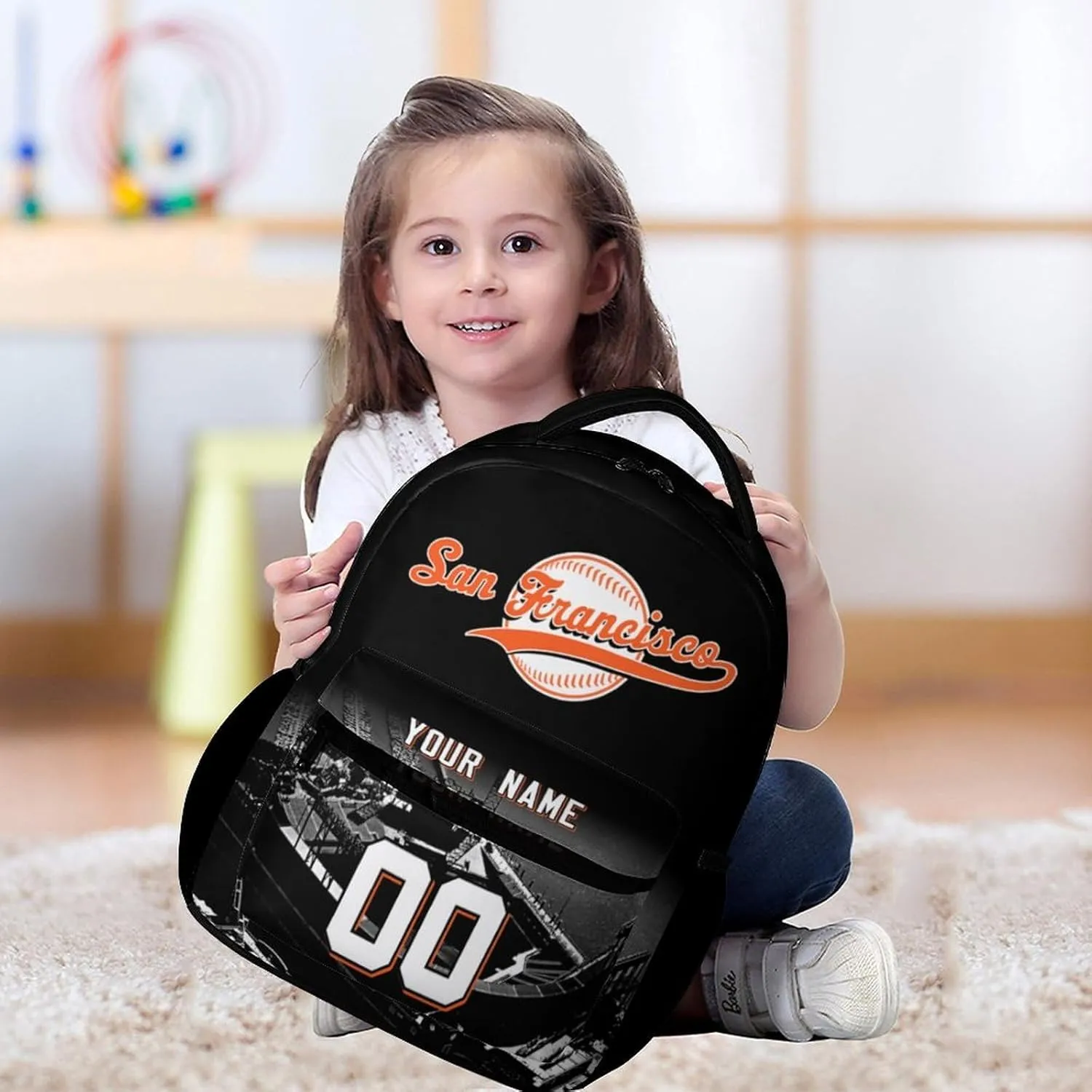 Custom Baseball Backpacks City Team Court Schoolbags Travel Camp Children Bag Fans Gift Personalized Name Number