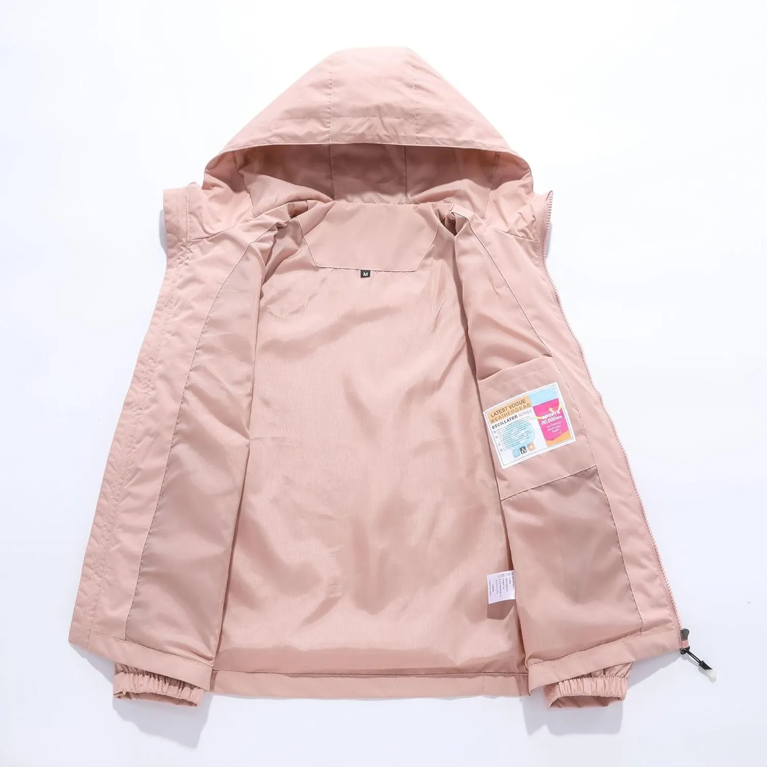 Custom Logo Women's Waterproof Rain Jacket Lightweight Hooded Raincoat for Hiking Travel Outdoor