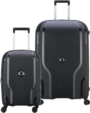 DELSEY PARIS Clavel Hardside Expandable Luggage with Spinner Wheels, Black, 2-Piece Set (19/30)