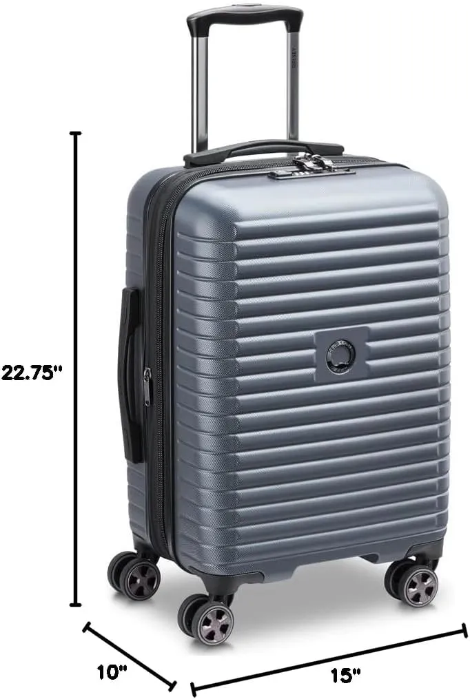 DELSEY PARIS Cruise 3.0 Hardside Expandable Luggage with Spinner Wheels, Graphite, Carry on 21 Inch