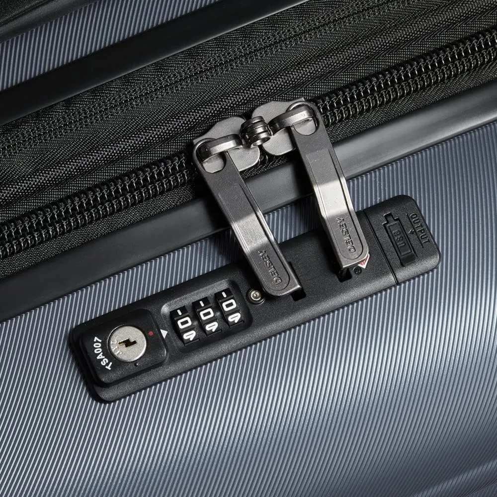 DELSEY PARIS Cruise 3.0 Hardside Expandable Luggage with Spinner Wheels, Graphite, Carry on 21 Inch