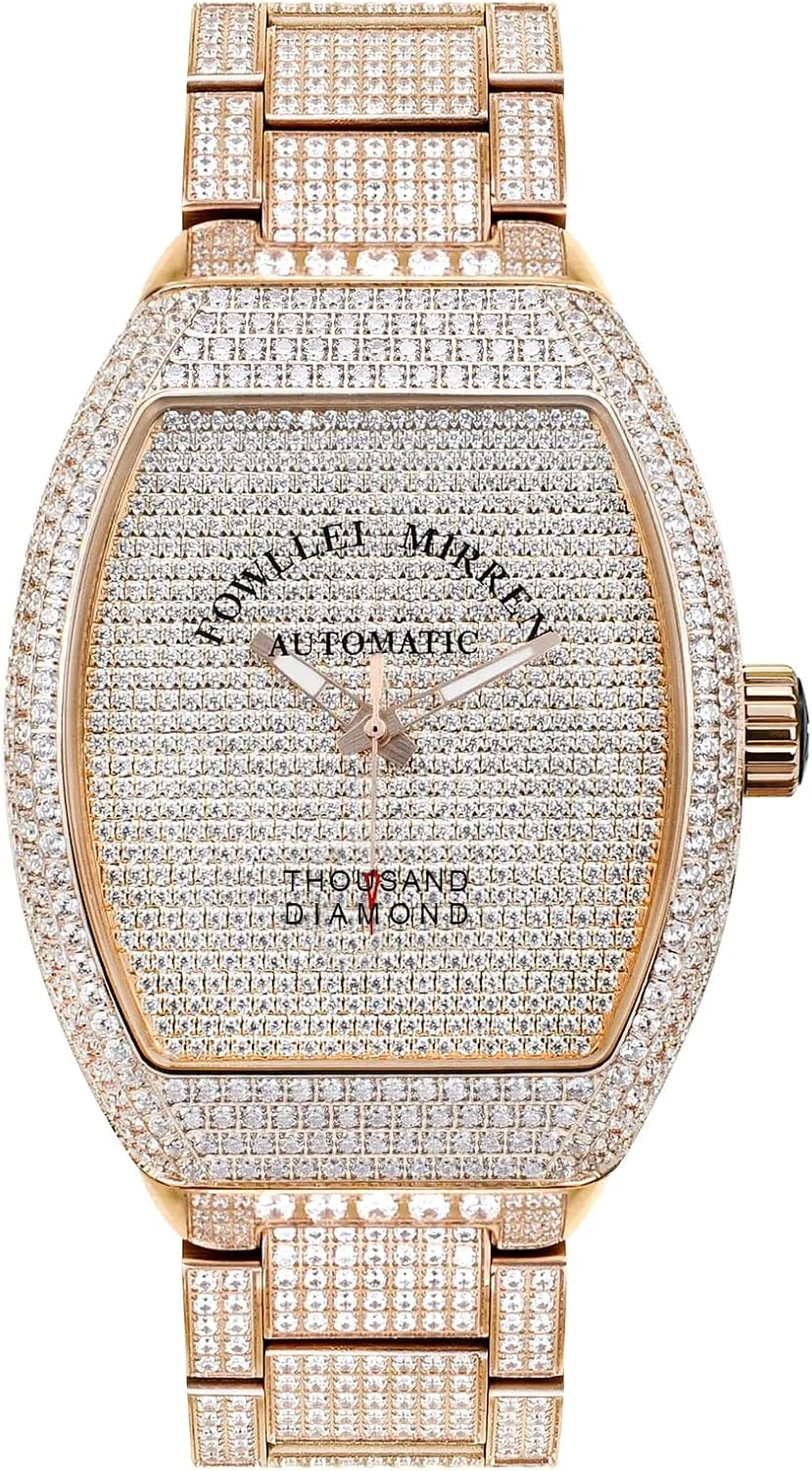 Diamond Wrist Watch for Men & Women - Mechanical Automatic Watch with Thousand Diamonds - Luxury Fashion Gift