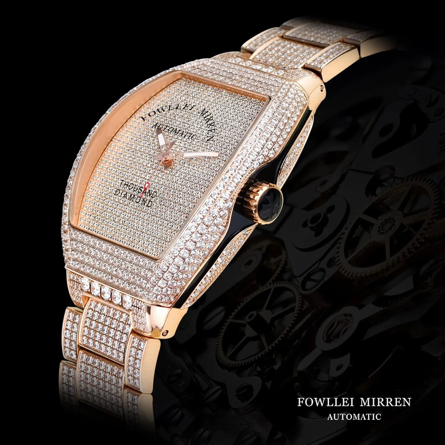 Diamond Wrist Watch for Men & Women - Mechanical Automatic Watch with Thousand Diamonds - Luxury Fashion Gift
