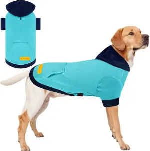 Dog Hoodie Sweatshirts, Fleece Warm Sweater for Dogs, Pet Warm Sweatshirt, Granular Velvet Sweater with Hat and Leash Hole, Soft Velvet Outfit Coat for Small Medium Large Dogs