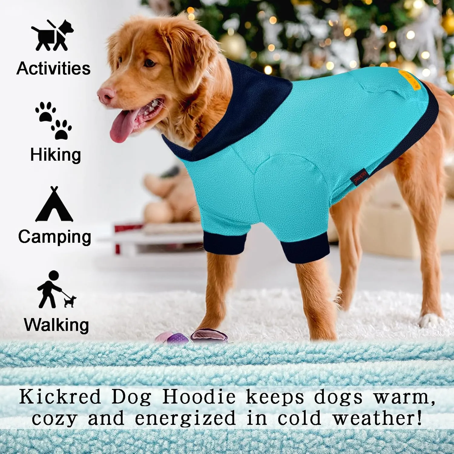 Dog Hoodie Sweatshirts, Fleece Warm Sweater for Dogs, Pet Warm Sweatshirt, Granular Velvet Sweater with Hat and Leash Hole, Soft Velvet Outfit Coat for Small Medium Large Dogs