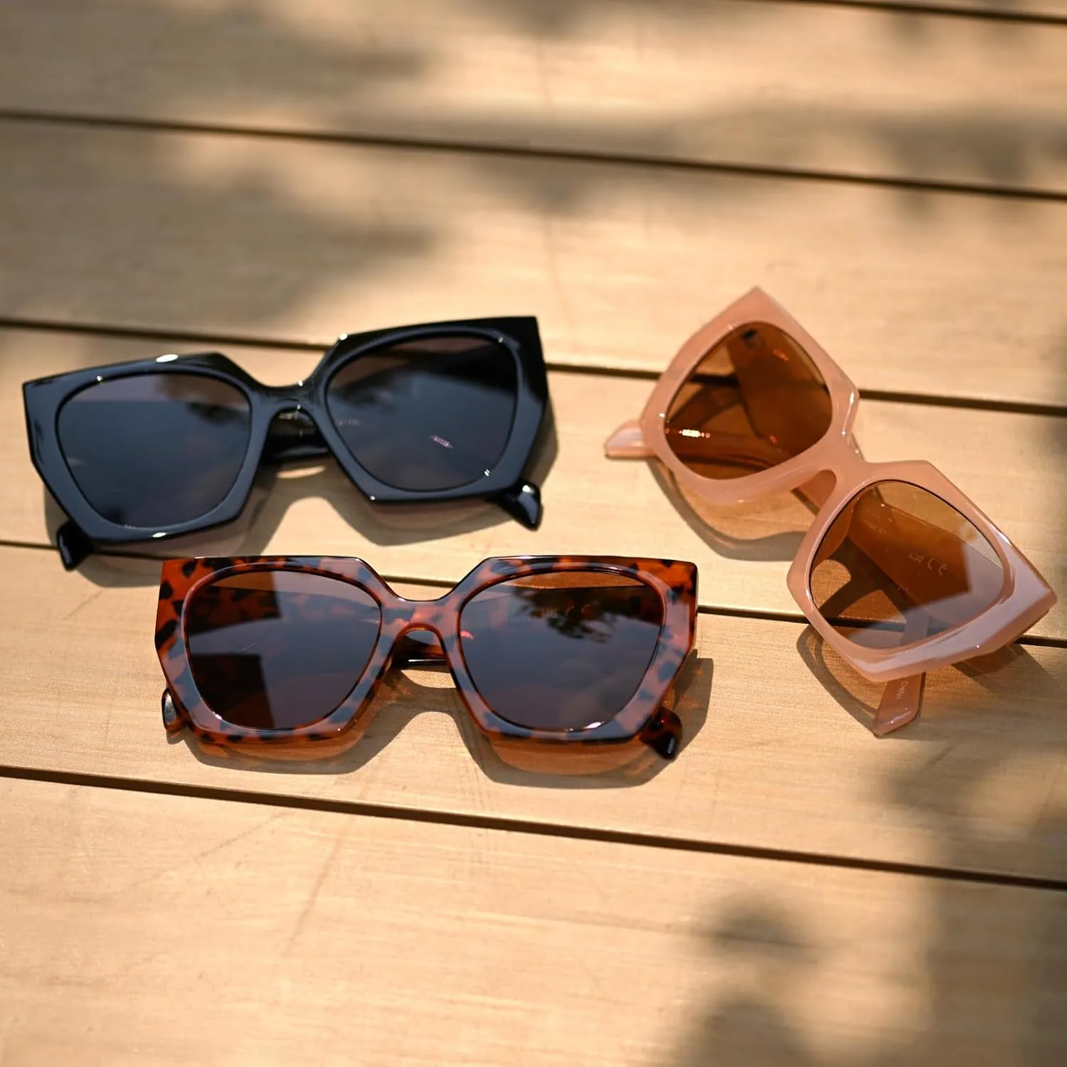 Dollger Polarized Big Trendy Square Cat Eye Sunglasses for Women Fashion Cool Stylish Retro Designer Sun Glasses UV400