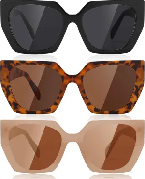 Dollger Polarized Big Trendy Square Cat Eye Sunglasses for Women Fashion Cool Stylish Retro Designer Sun Glasses UV400