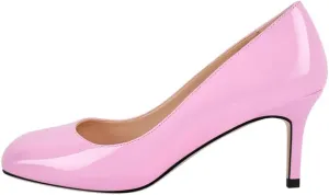 dollskiss Women's Round Toe Classic Stiletto Pumps