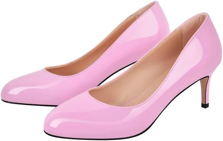 dollskiss Women's Round Toe Classic Stiletto Pumps