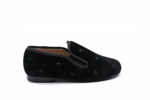 Don Louis Black Velvet Hearts Smoking Shoe