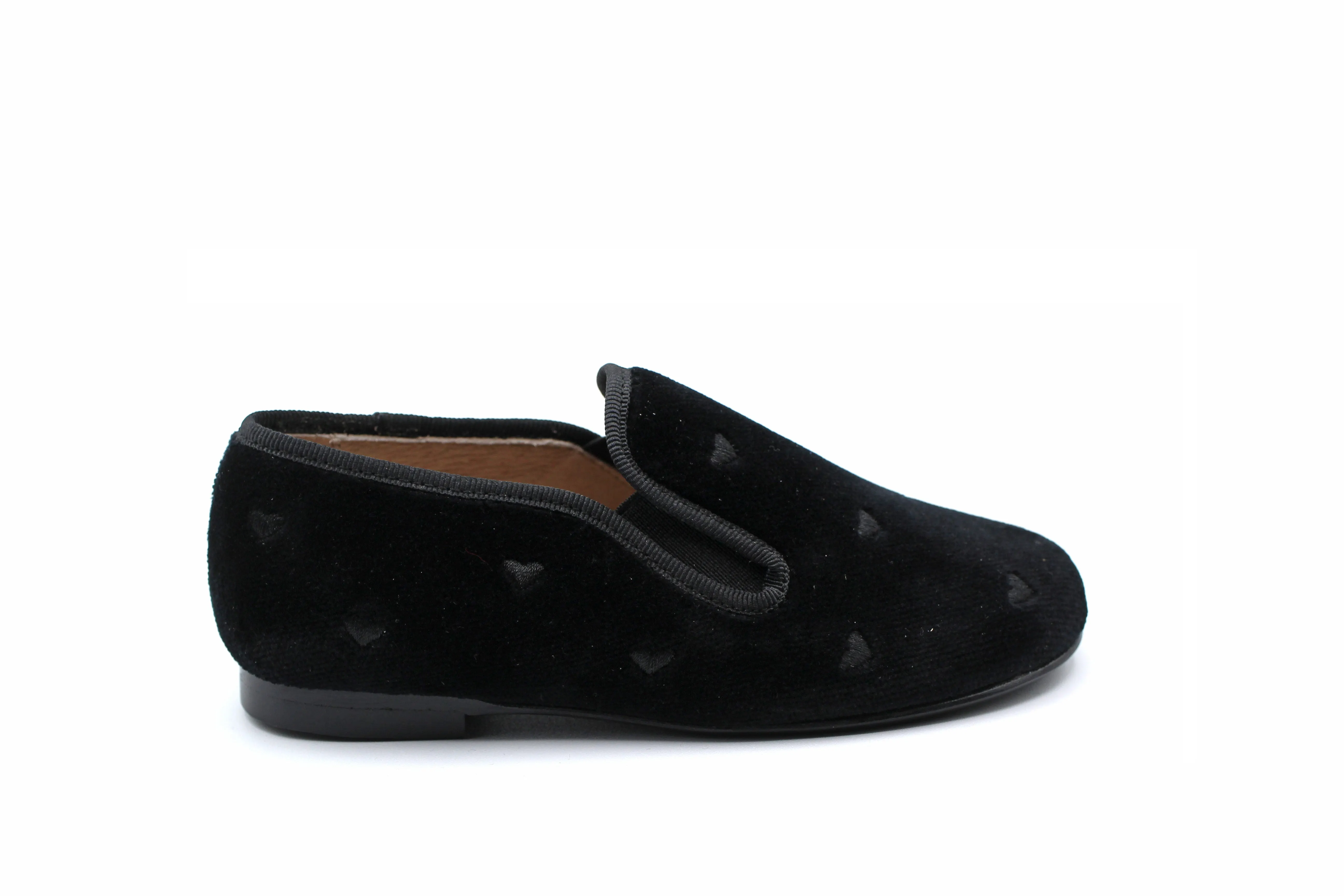 Don Louis Black Velvet Hearts Smoking Shoe