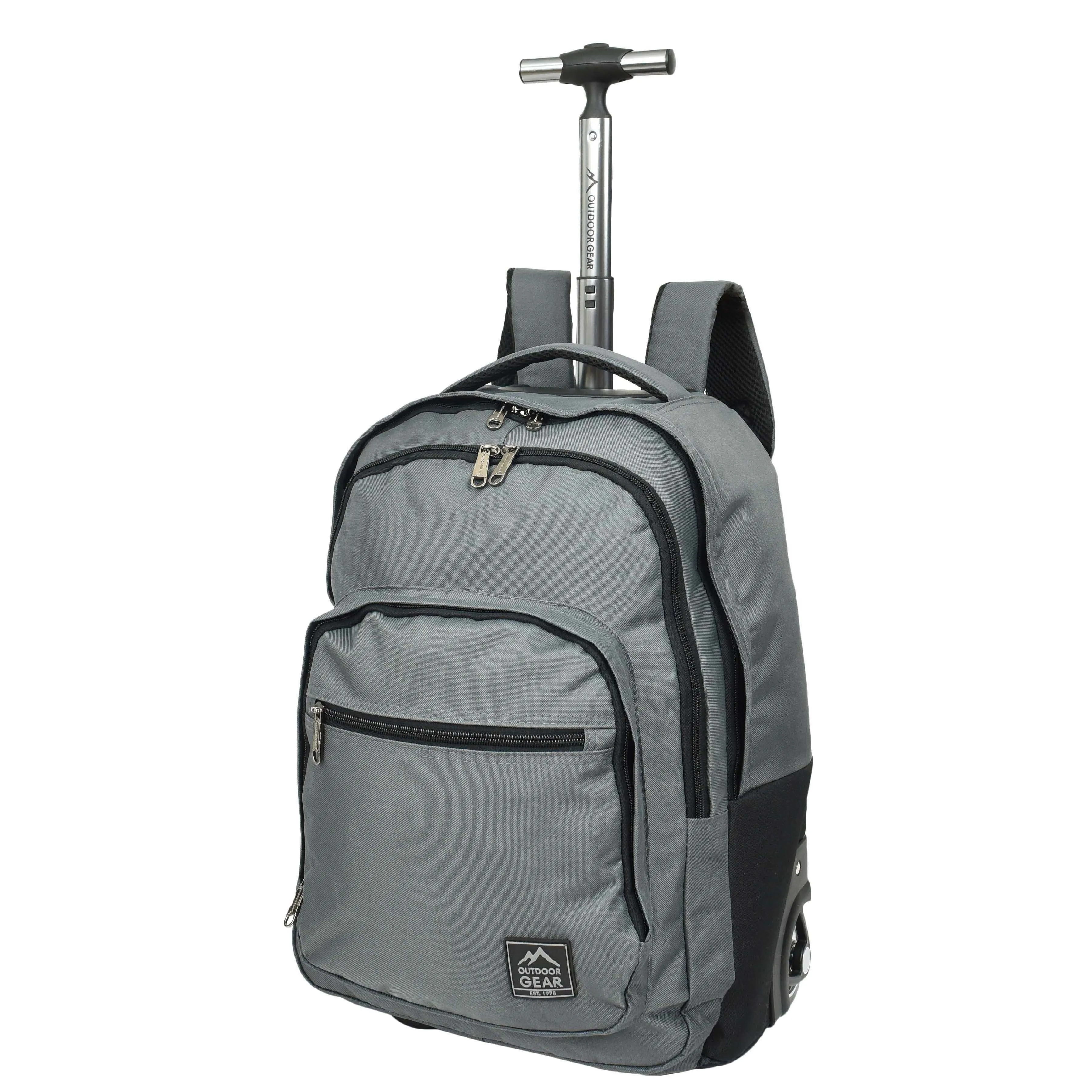 DR651 Rolling Wheels Cabin Size Hiking Backpack Grey