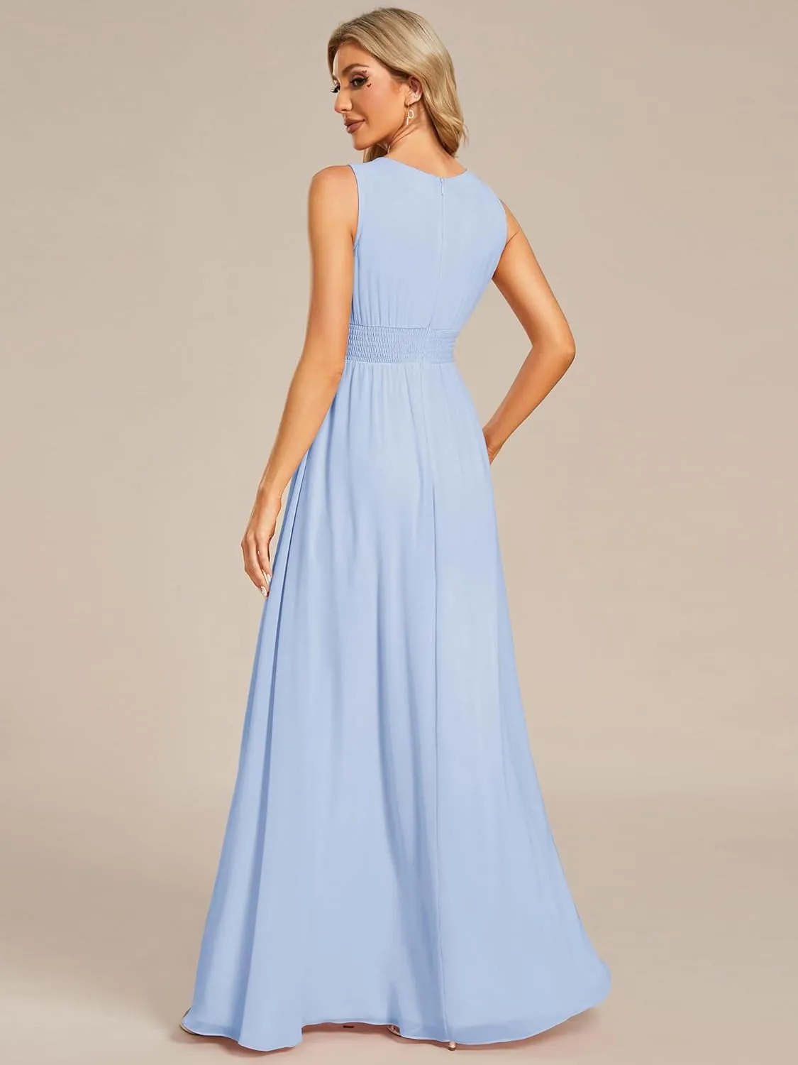 Ever-Pretty Women's Crew Neck Sleeveless A Line Hollow Out Sequin Maxi Fromal Dress 01955
