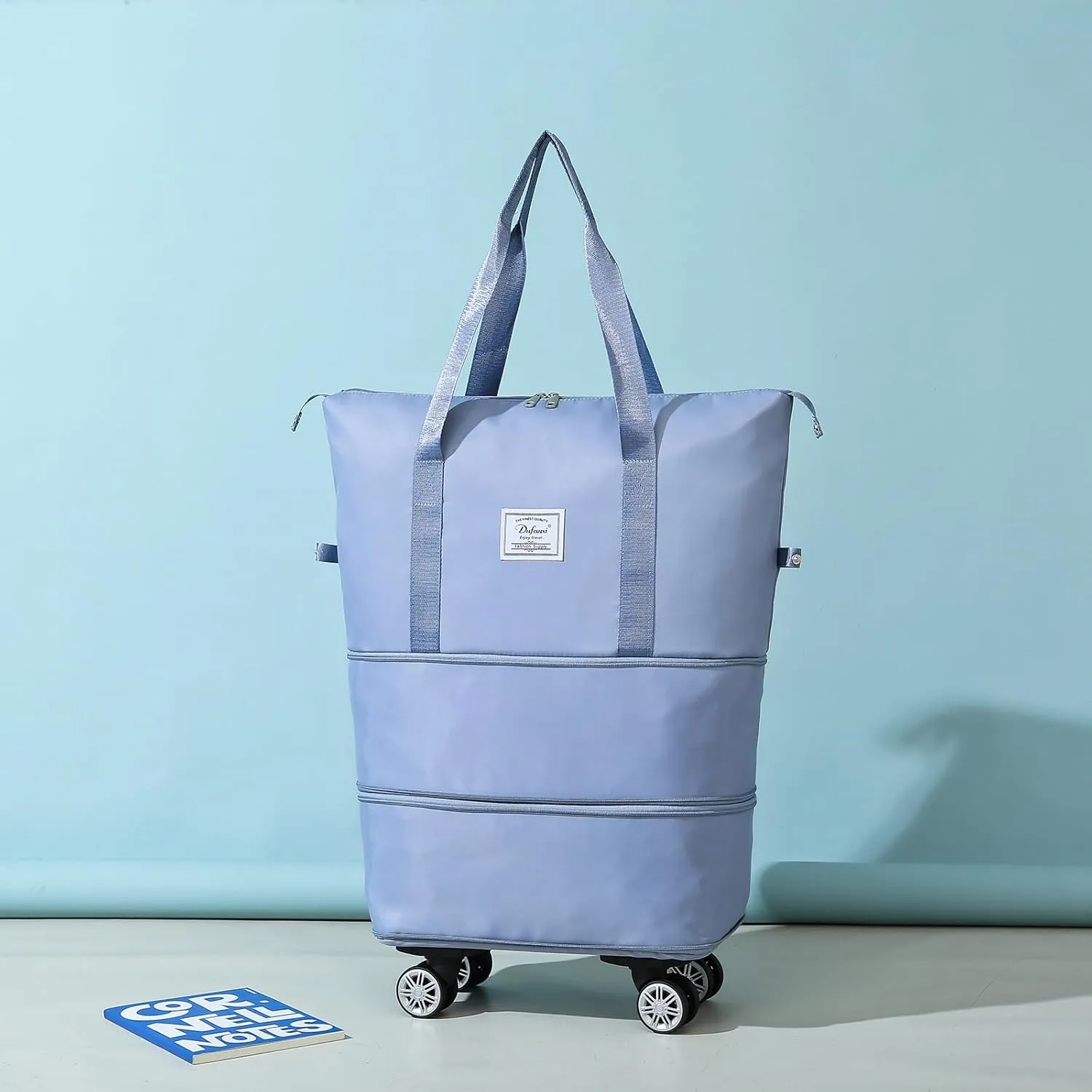 Expandable Large Capacity Weekender and Gym Tote for Women: Versatile Travel Duffel with Detachable Wheels and Dry-Wet Separation, Water-Resistant - Ideal Carry On Bag