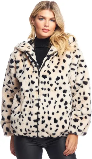 Fabulous-Furs Donna Salyers Wild Cheetah Faux Fur Hooded Parka, Wild Cheetah, X-Small