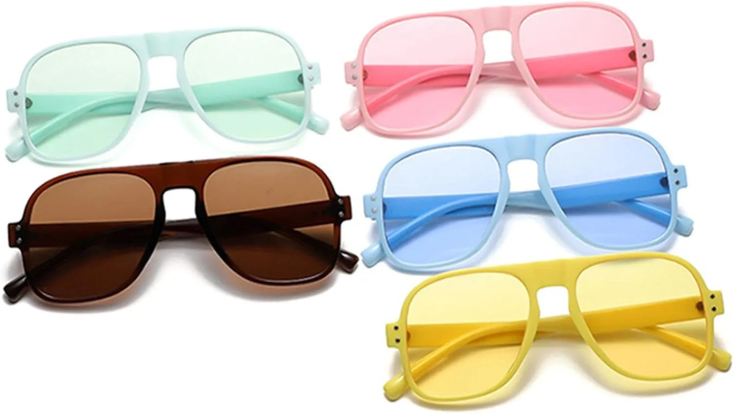 Fashion Men Sunglasses Retro Candy Color Shades Uv400 Women Trending Rivets Sun Glasses