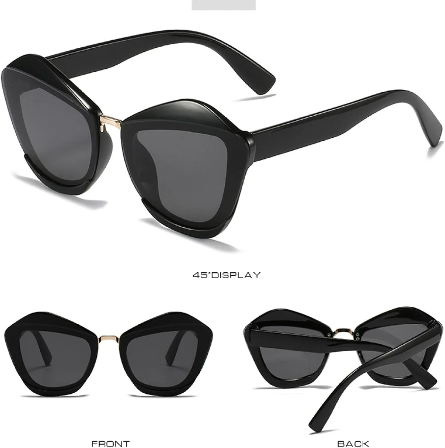 Fashion Retro Cat Eye Sunglasses for Women Men Trend Luxury Sun Glasses Travel Driving Shades Uv400