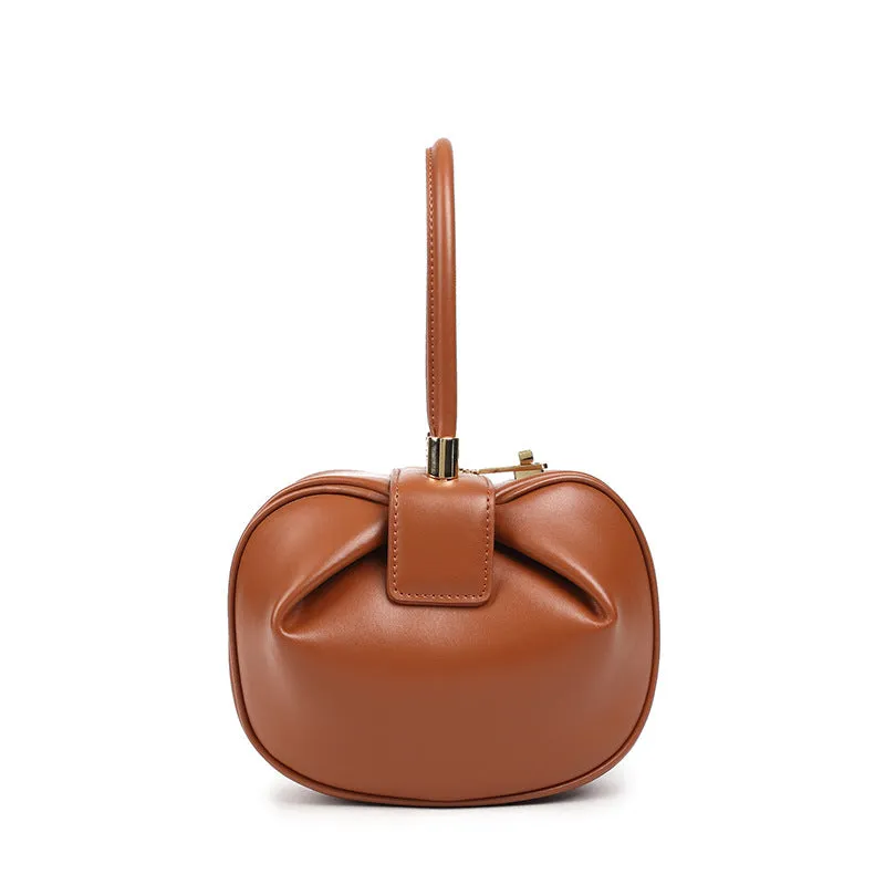 Fashionable Leather Dumpling Handbag