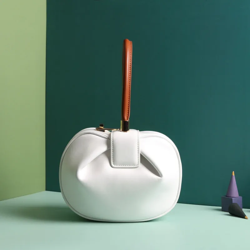 Fashionable Leather Dumpling Handbag