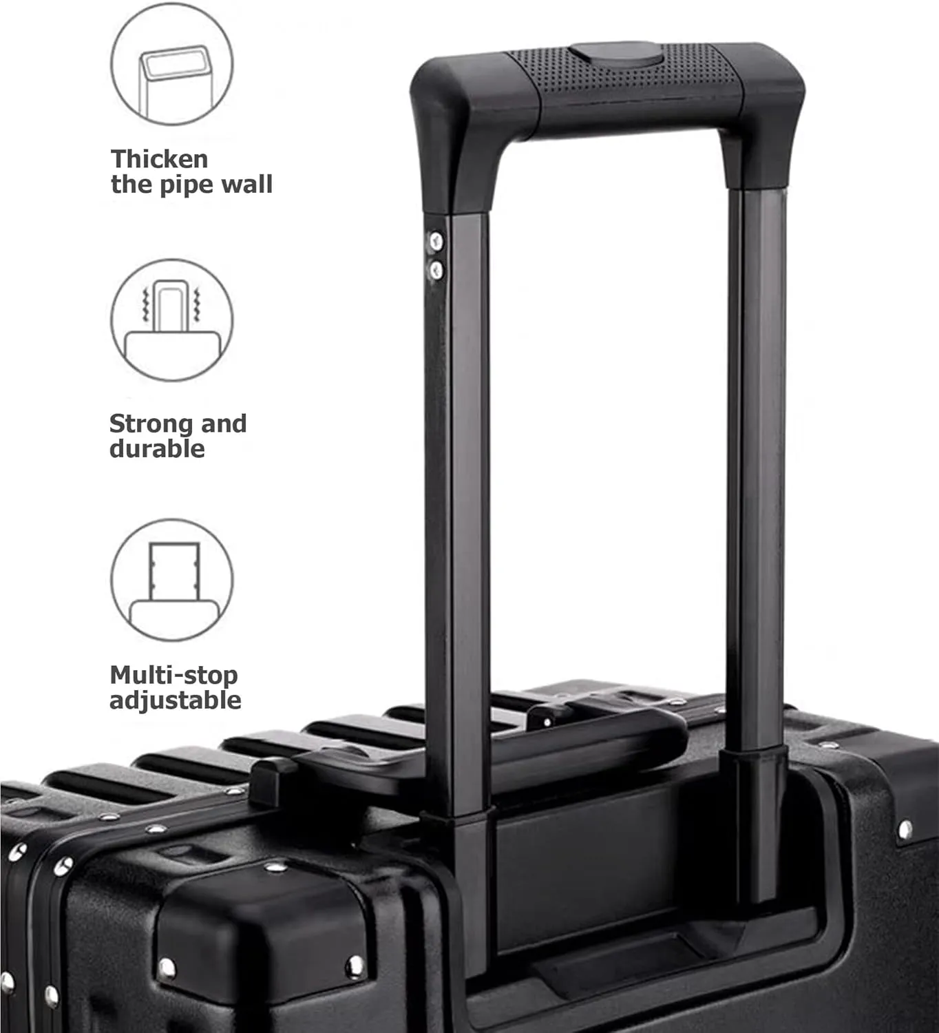 feilario 20-Inch Aluminum Frame Hard Shell Spinner Wheels Luggage - Durable ABS PC Carry On Suitcase with TSA Lock & 4 Anti-Crash Corners