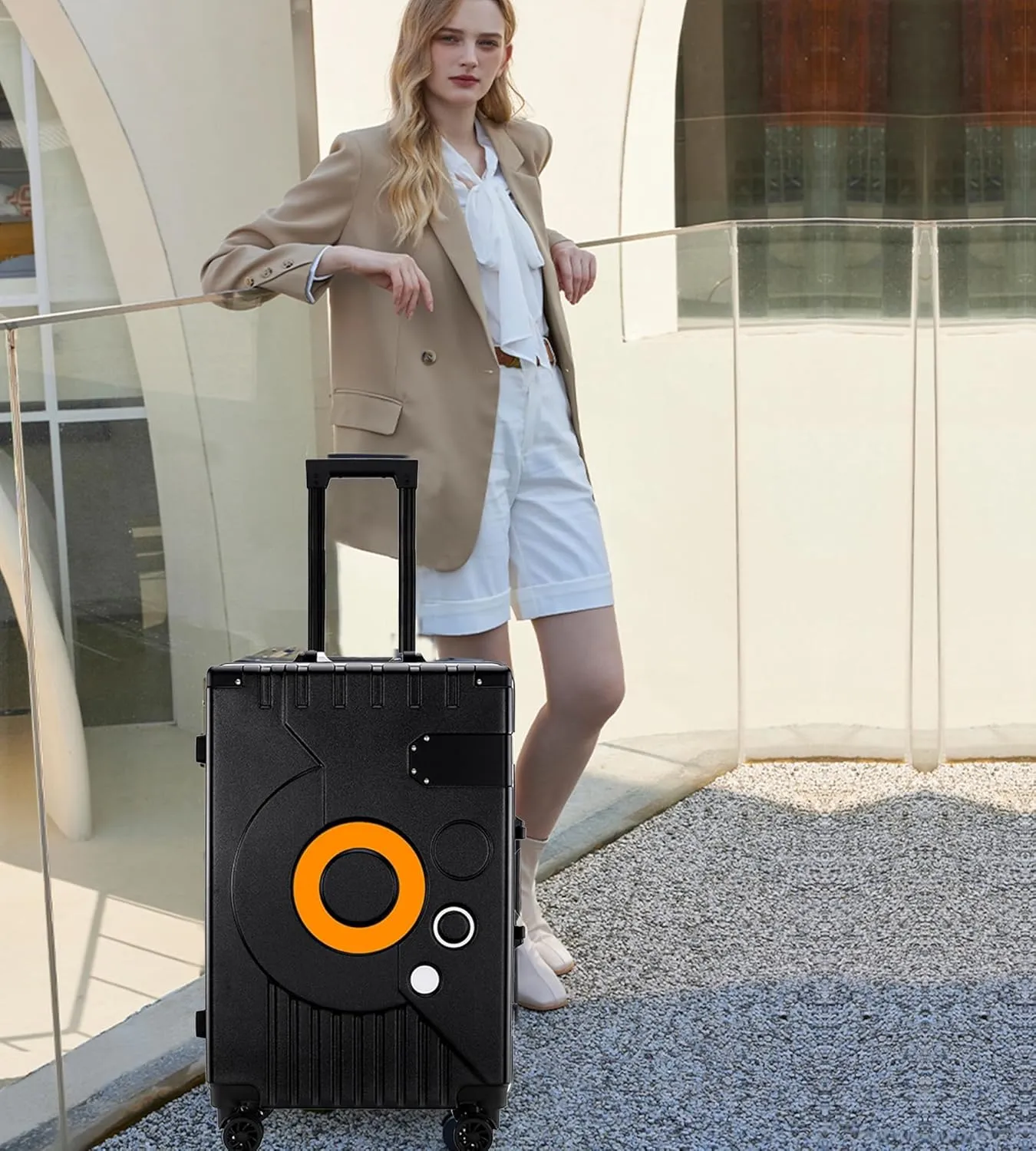 feilario 20-Inch Aluminum Frame Hard Shell Spinner Wheels Luggage - Durable ABS PC Carry On Suitcase with TSA Lock & 4 Anti-Crash Corners