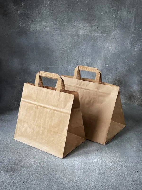 Folded Handle Wide Base Paper Bags