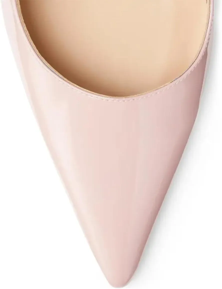 FOWT Women Classic Pointed Toe High Heel Pumps Sexy Stiletto Slip On Office Porm Party Evening Dress Basic Shoes Size 4-16 US