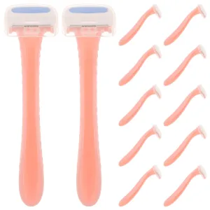 FRCOLOR 36Pcs Disposable Razors for Women Hair Shaver Trimmer Shaper Body Hair Remover Bikini Line Legs Arms Armpit Eyebrow Trimming Smooth Shave