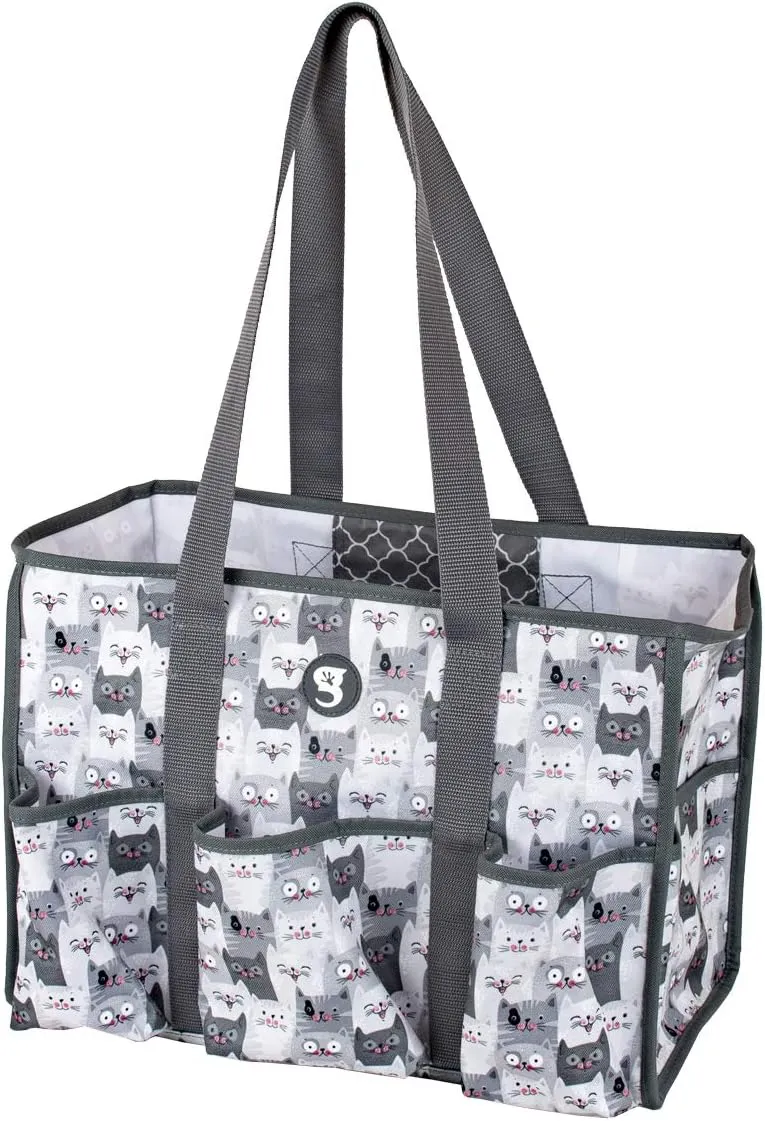 geckobrands 8 Pocket Tote - Utility Travel Swimming Pool Tote Duffle Bag for Gym, Shopping, and Everyday Use
