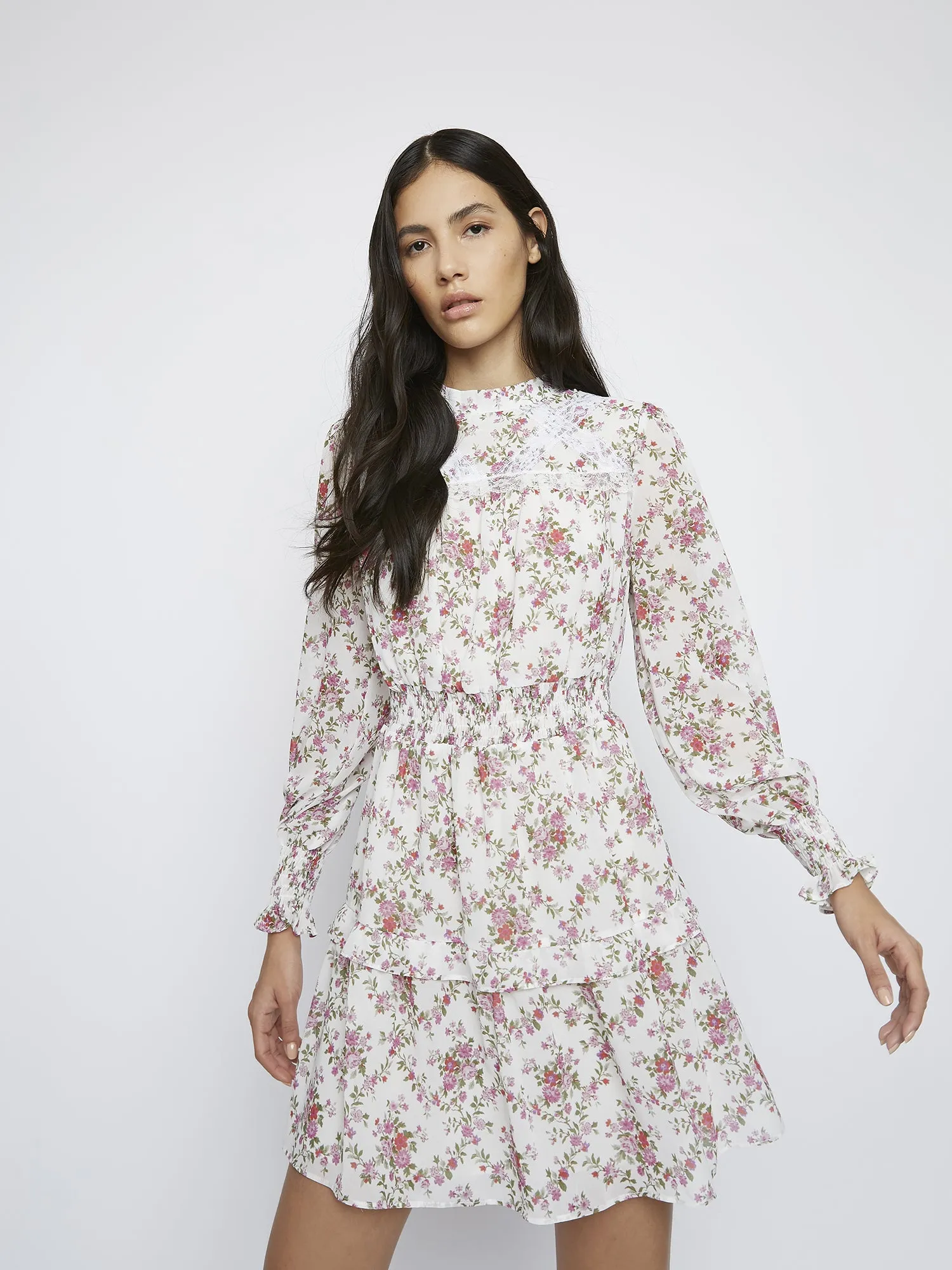 Glamorous Romantic Floral Chiffon Dress