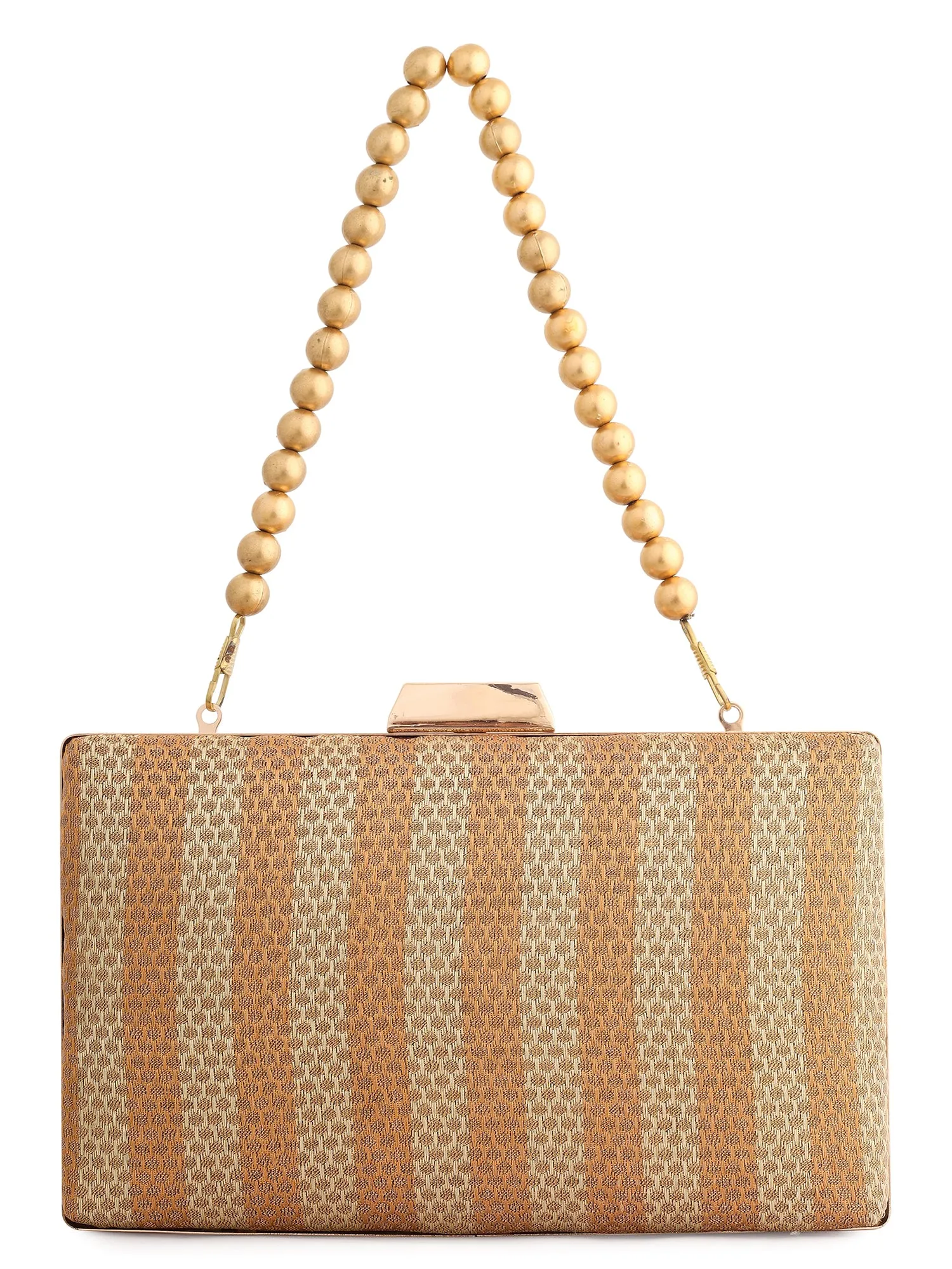 Gold Garba Silk Clutch