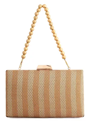 Gold Garba Silk Clutch