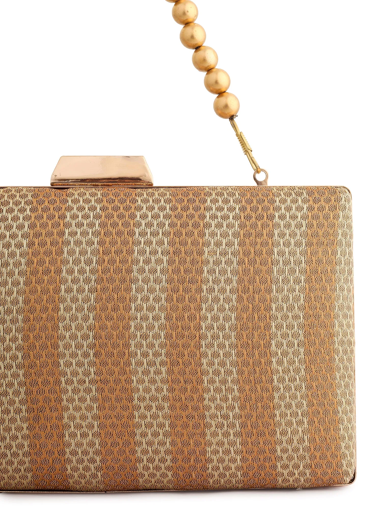 Gold Garba Silk Clutch