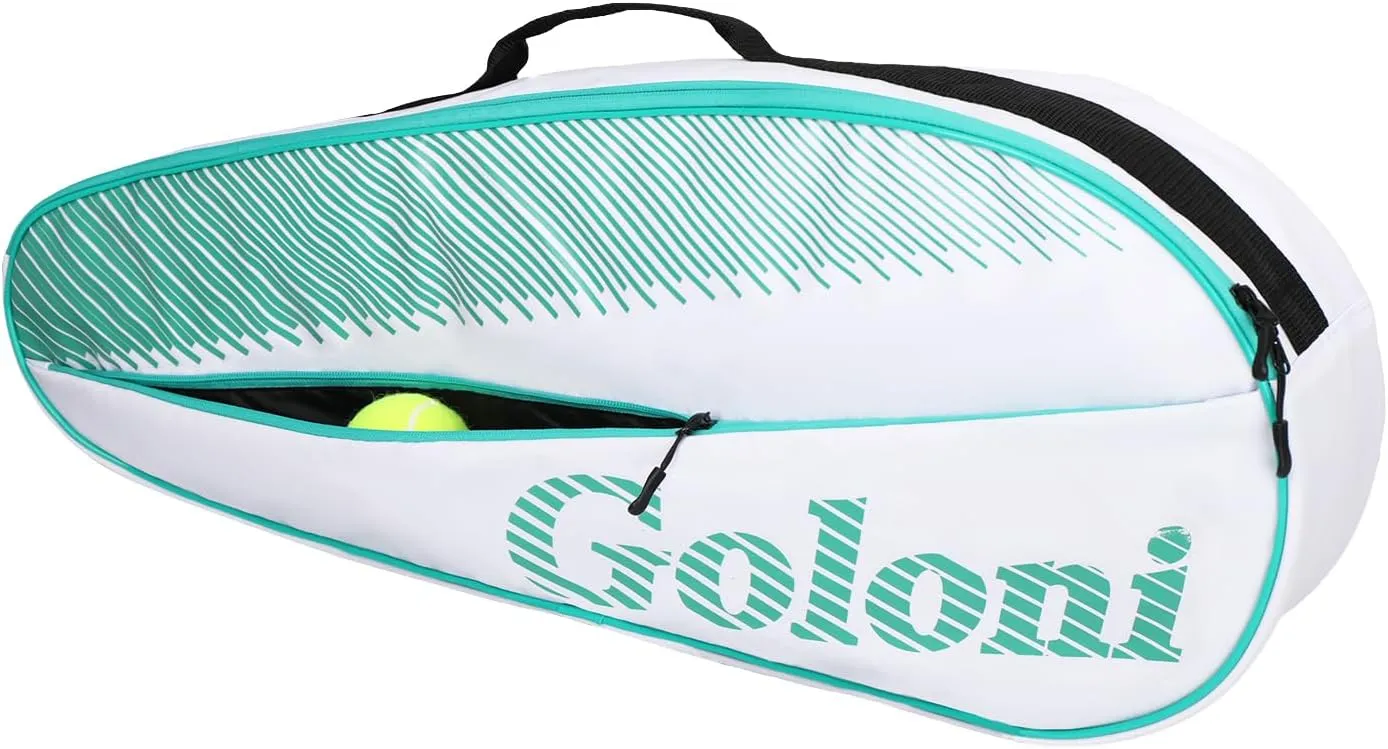 Goloni | 3 Racquet Tennis Bag, for Professional or Beginner Tennis Players, Rackets Cover Bag with Protective Pad & Lightweight | Unisex Design for Men, Women, Youth and Adults