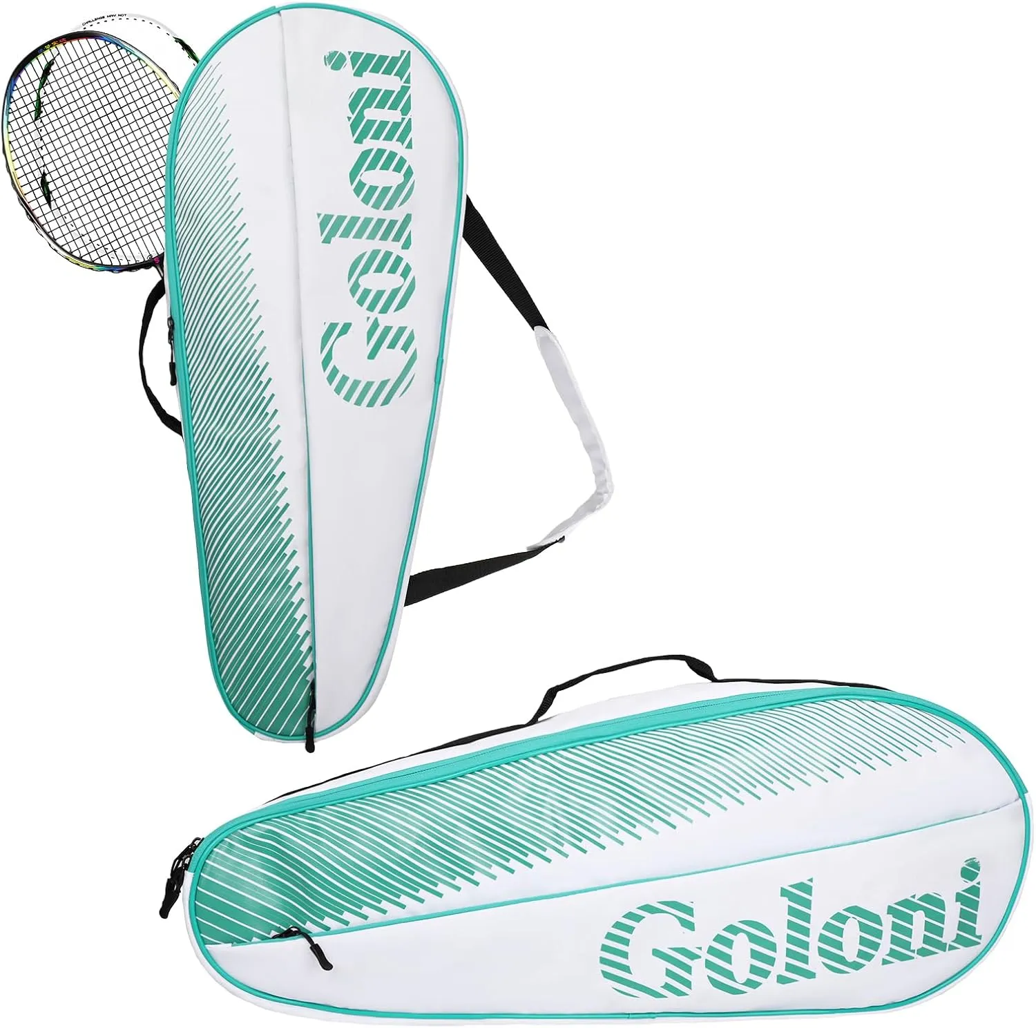 Goloni | 3 Racquet Tennis Bag, for Professional or Beginner Tennis Players, Rackets Cover Bag with Protective Pad & Lightweight | Unisex Design for Men, Women, Youth and Adults
