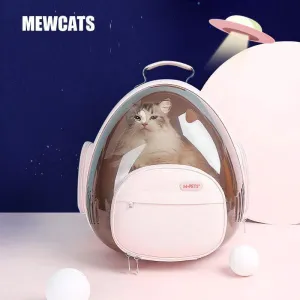 Hard Cat Carrying Bag 2 Color Space Capsule Pet Backpack